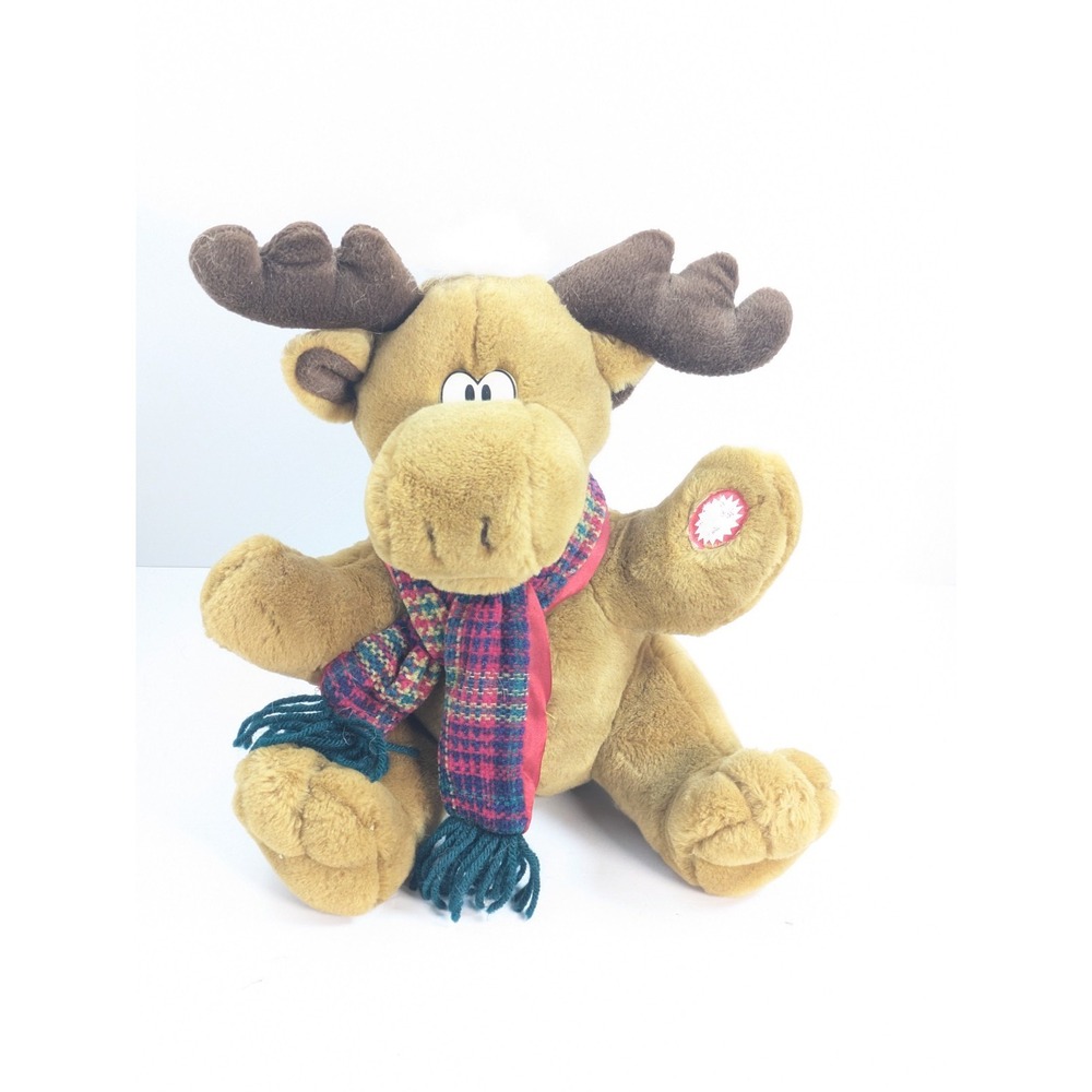 Dan Dee Dr. Elmo 11" Moose Plush Singing Grandma got run over by a Reindeer